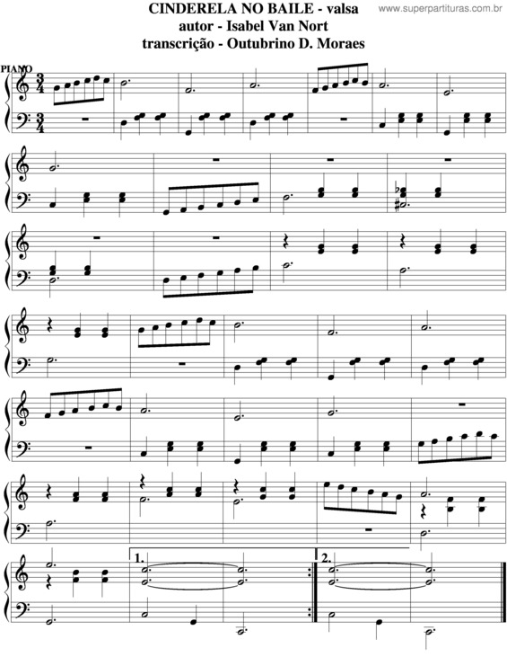 Partitura da música Cinderela No Baile v.6