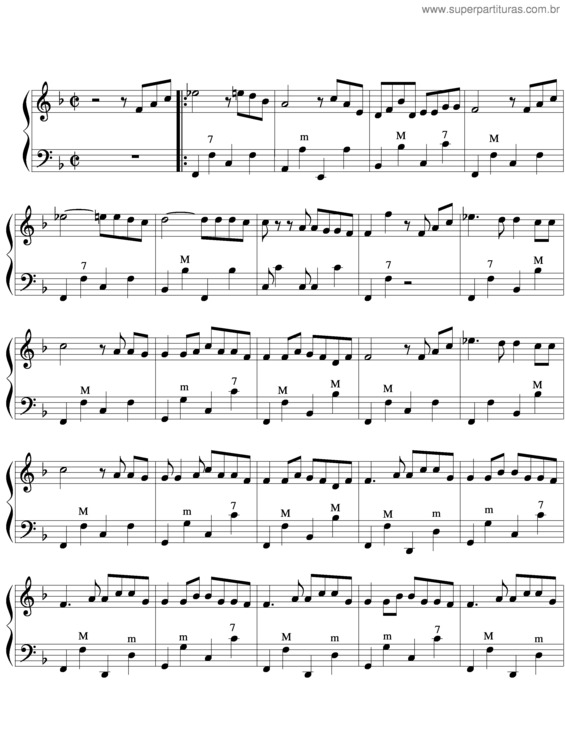 Partitura da música Cintura Fina v.4