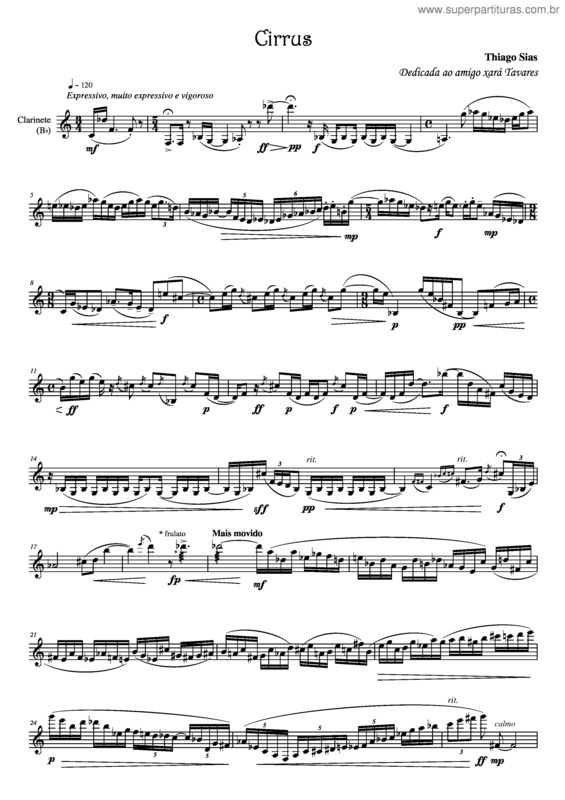 Partitura da música Cirrus