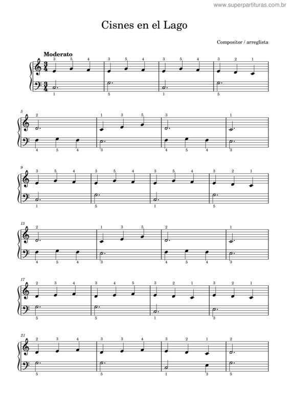 Partitura da música Cisnes En El Lago