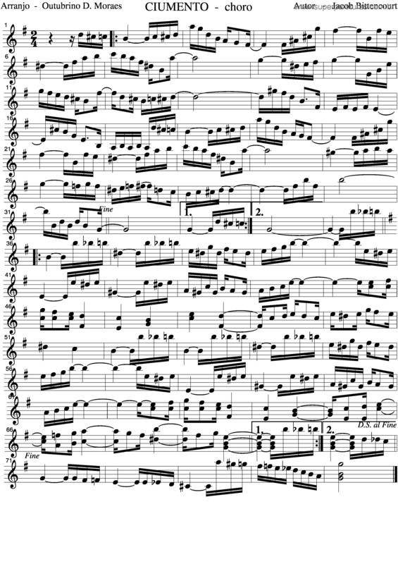 Partitura da música Ciumento v.2