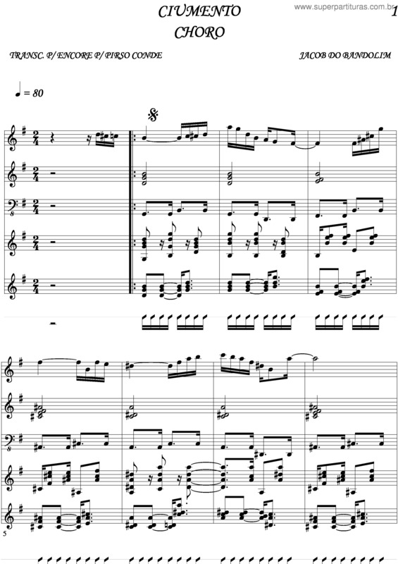 Partitura da música Ciumento v.3