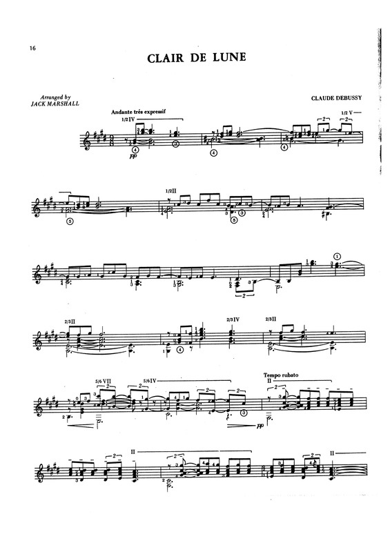 Partitura da música Clair De Lune v.4