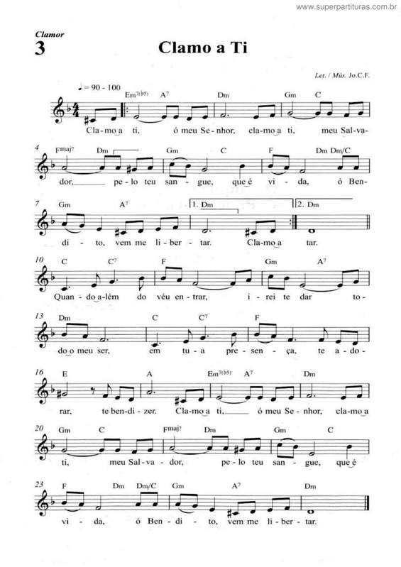 Partitura da música Clamo A Ti