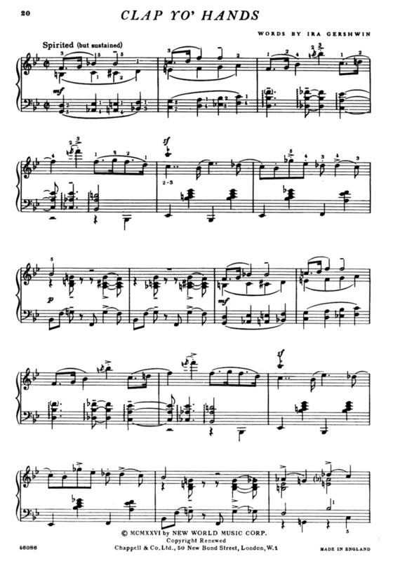 Partitura da música Clap Your Hands