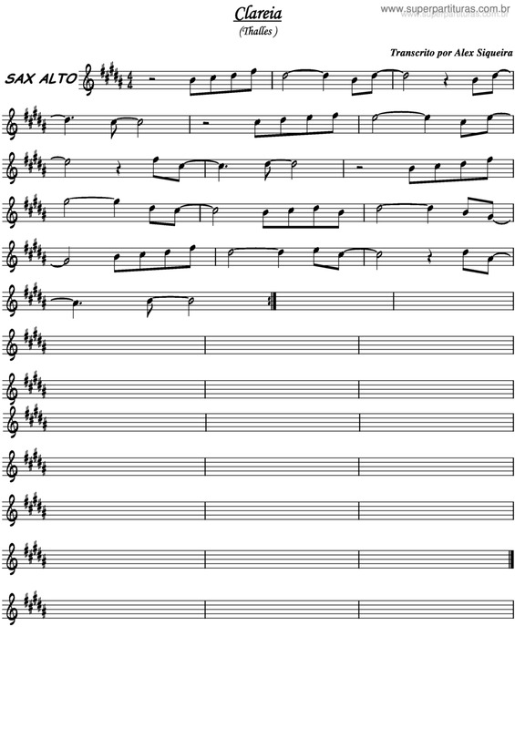Partitura da música Clareia v.3