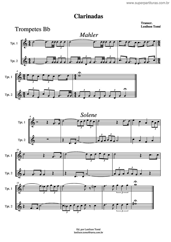 Partitura da música Clarinadas v.2