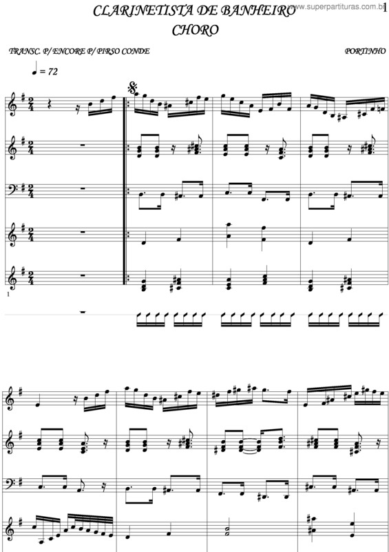 Partitura da música Clarinetista De Banheiro v.4