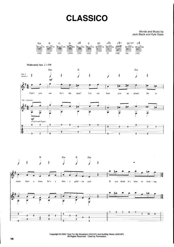 Partitura da música Classico