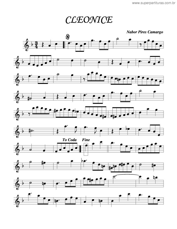 Partitura da música Cleonice