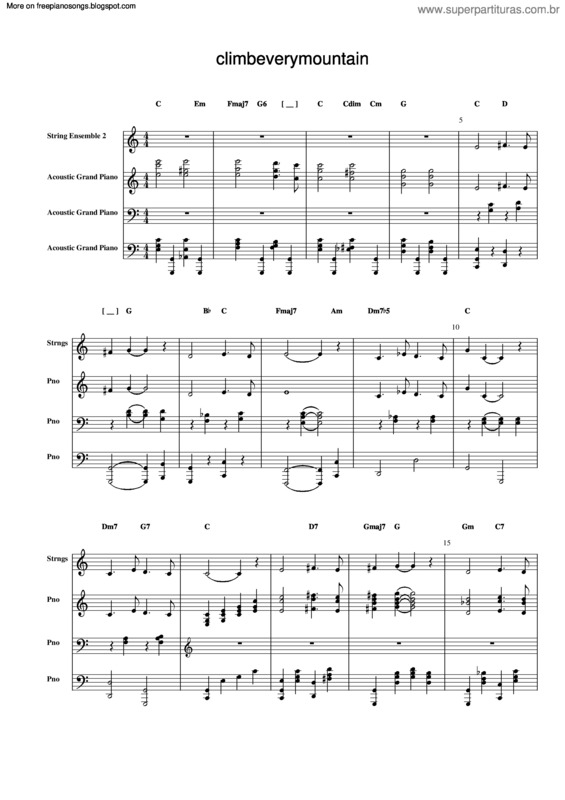 Partitura da música Climb Every Mountain (The Sound Of Music)