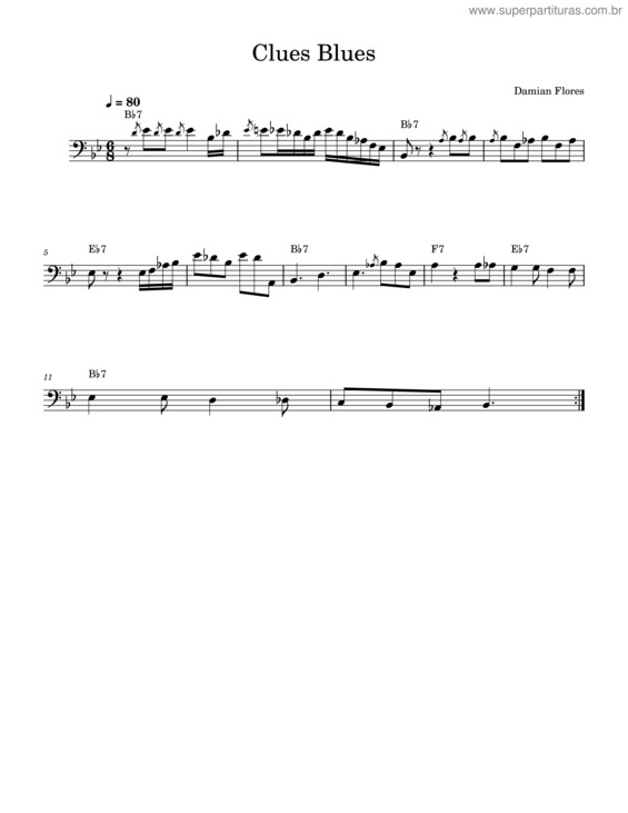 Partitura da música Clues Blues