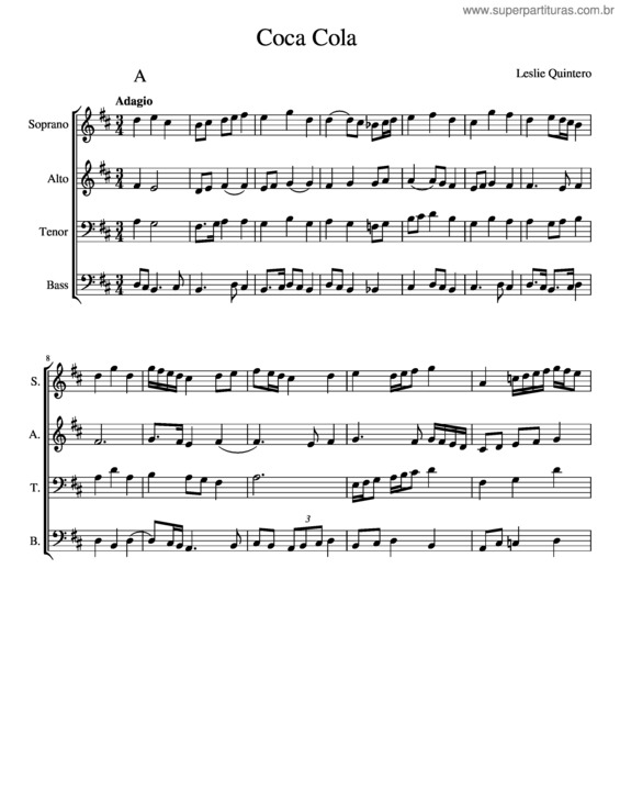 Partitura da música Coca Cola