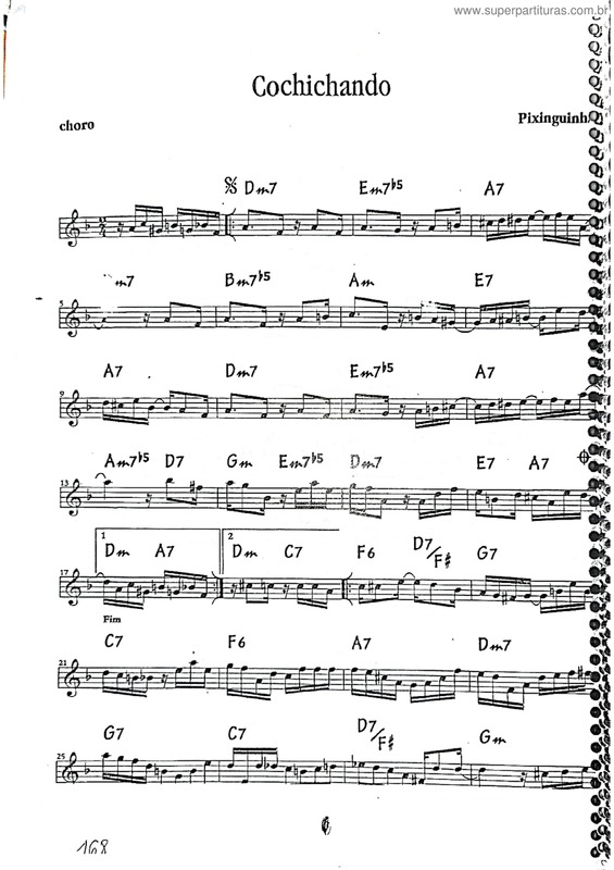 Partitura da música Cochichando v.6