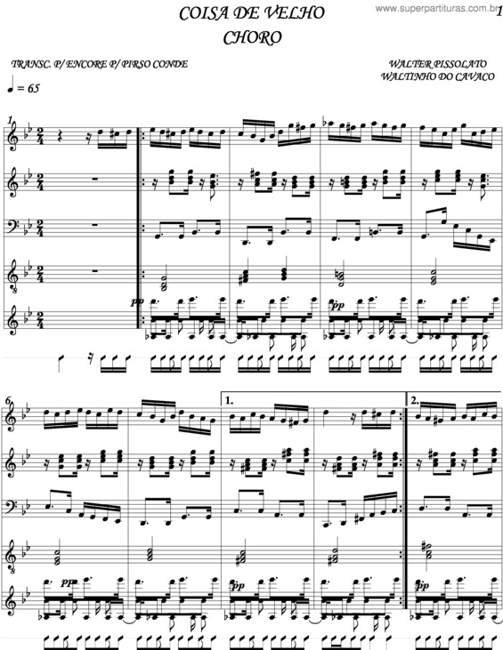 Partitura da música Coisa De Velho v.2