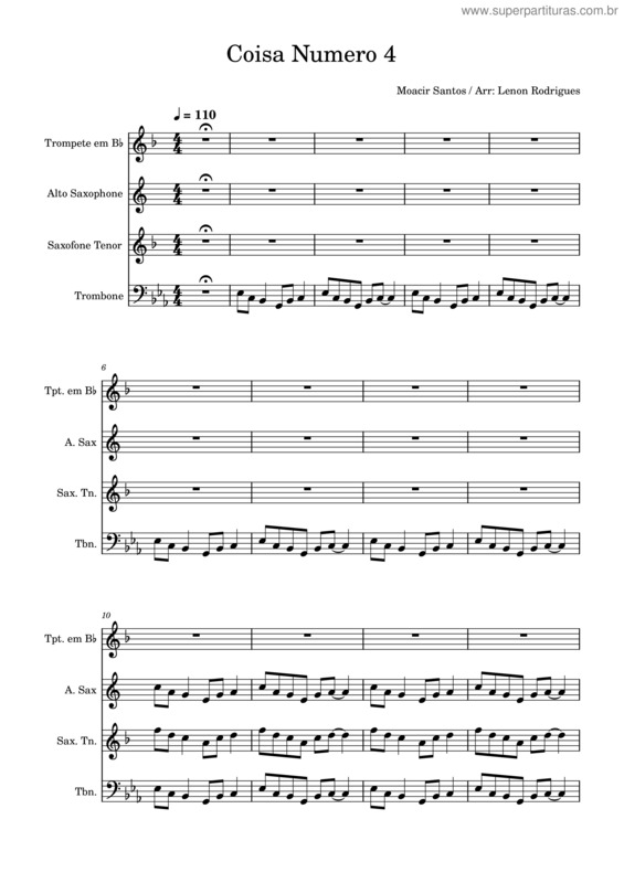 Partitura da música Coisa Numero 4 – Moarcir Santos