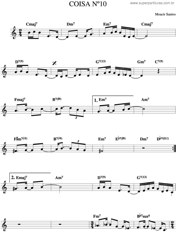 Partitura da música Coisa v.3