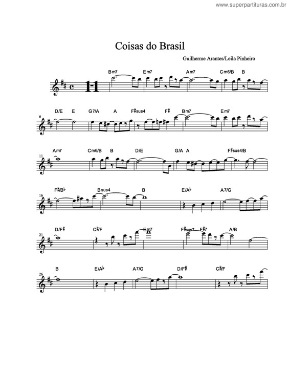 Partitura da música Coisas Do Brasil v.2