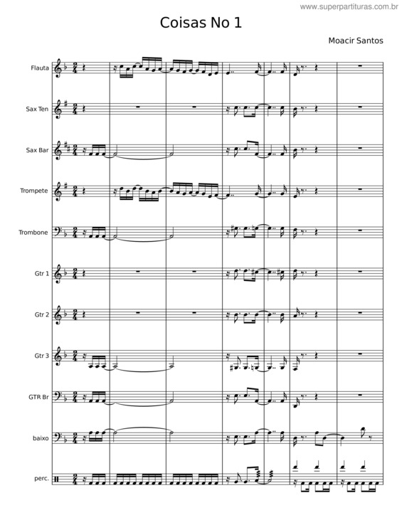 Partitura da música Coisas No 1 – Moacir Santos