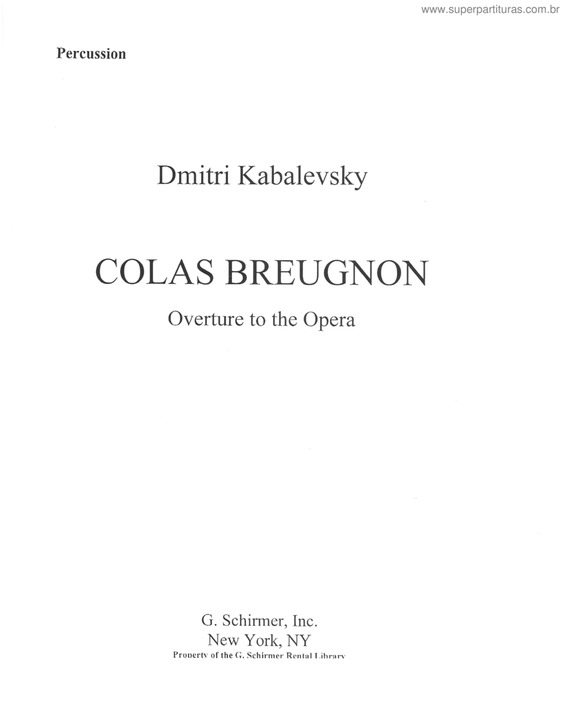 Partitura da música Colas Breugnon