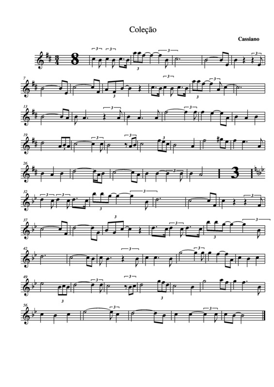 Partitura da música Coleção v.2