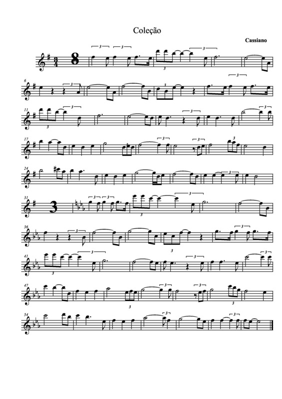 Partitura da música Coleção v.3