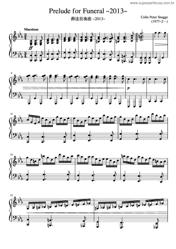 Partitura da música Colin Peter Snuggs v.3