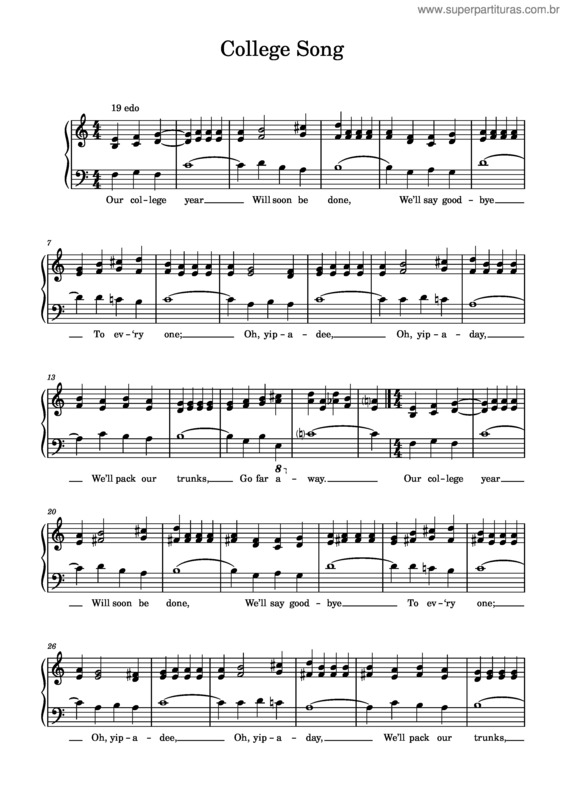 Partitura da música College Song v.2