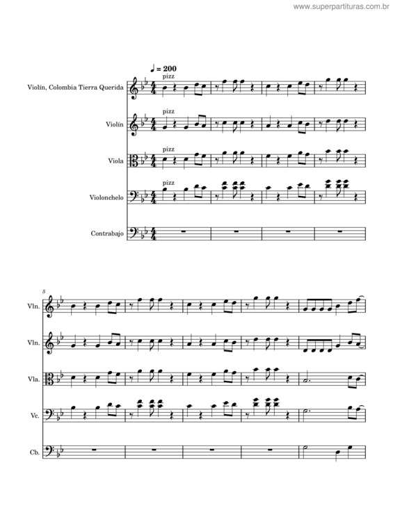 Partitura da música Colombia Tierra Querida – Lucho Bermúdez v.4