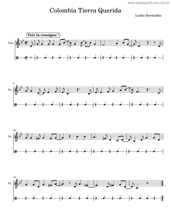 Partitura da música Colombia Tierra Querida – Lucho Bermúdez v.8