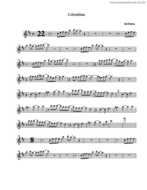 Partitura da música Colombina v.2