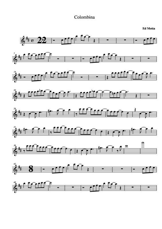 Partitura da música Colombina v.5