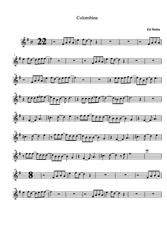 Partitura da música Colombina v.6