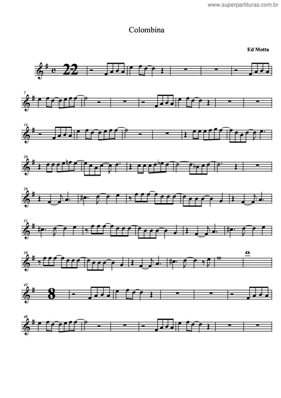 Partitura da música Colombina v.8