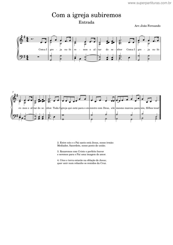 Partitura da música Com A Igreja Subiremos