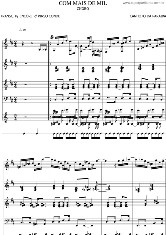 Partitura da música Com Mais De Mil v.2