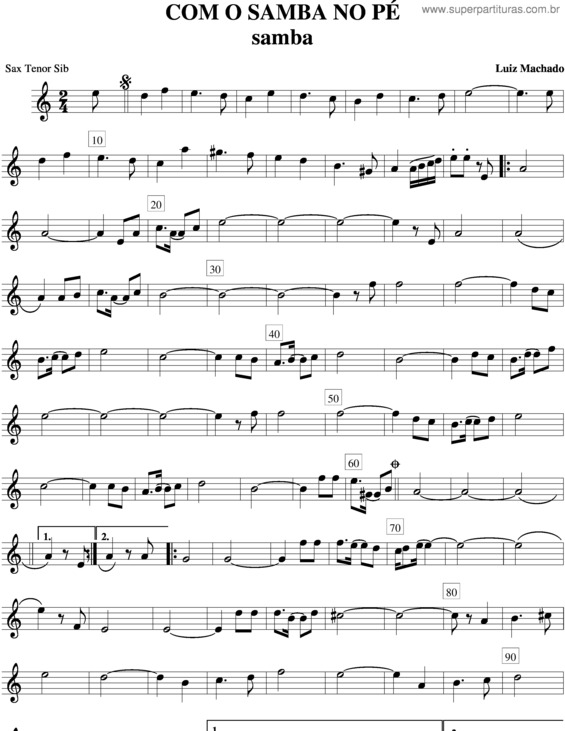Partitura da música Com O Samba No Pé v.2