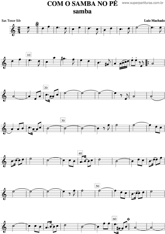 Partitura da música Com O Samba No Pé v.3