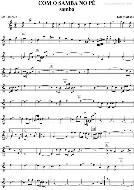 Partitura da música Com O Samba No Pé