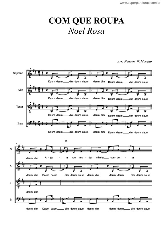 Partitura da música Com Que Roupa