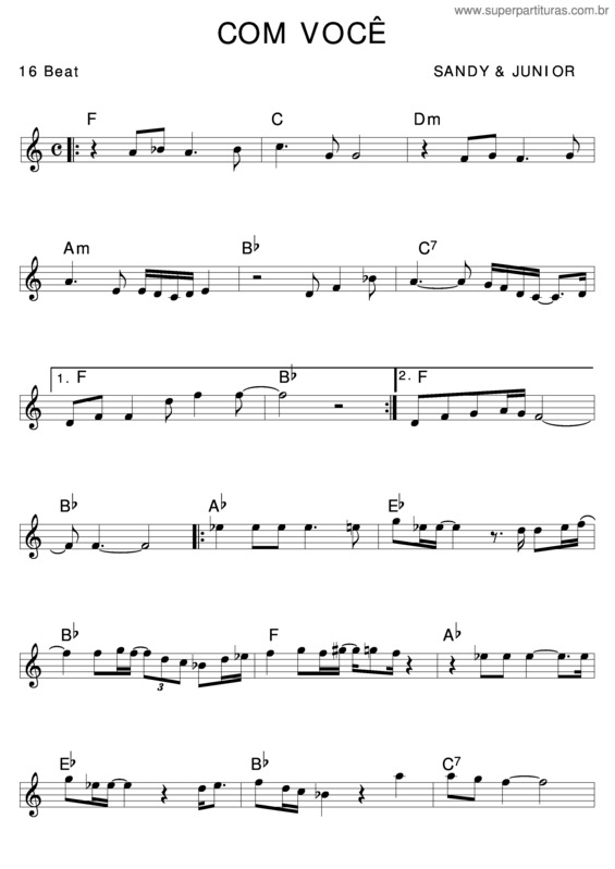 Partitura da música Com Você v.2