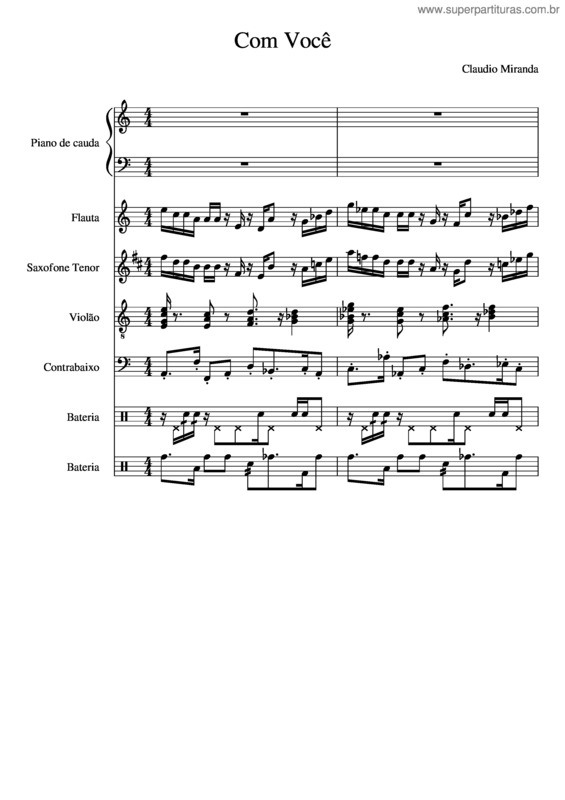 Partitura da música Com Voce v.3