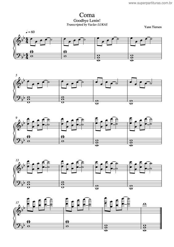 Partitura da música Coma v.2
