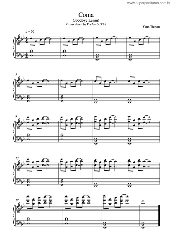 Partitura da música Coma v.2