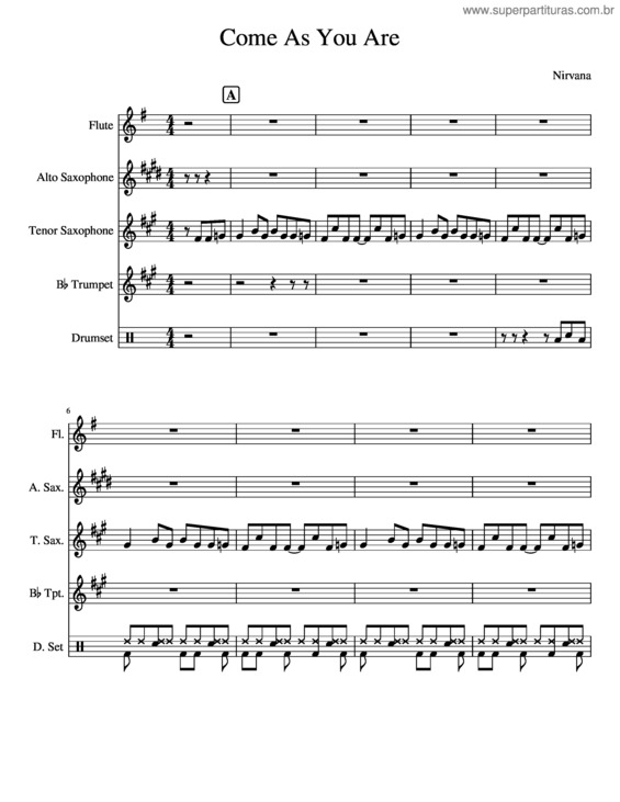 Partitura da música Come As You Are – Nirvana Come_As_You_Are