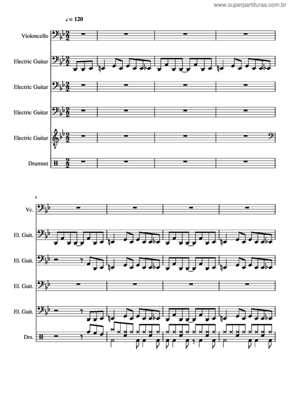 Partitura da música Come As You Are – Nirvana