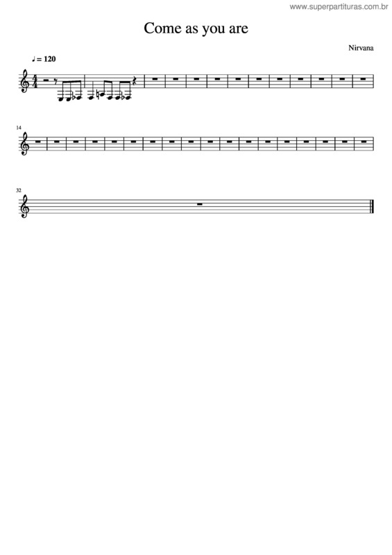 Partitura da música Come As You Are v.15