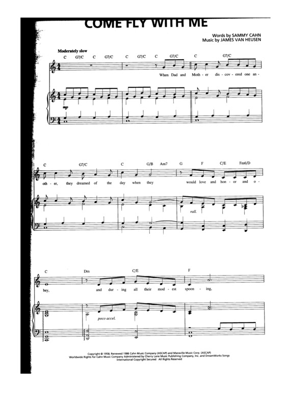 Partitura da música Come Fly With Me v.2