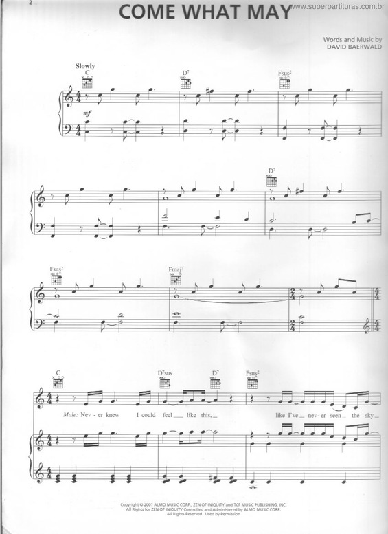 Partitura da música Come That May