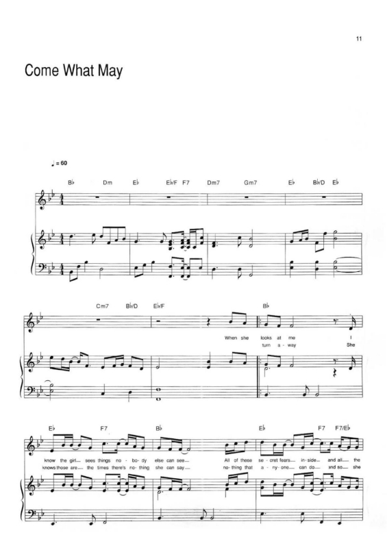 Partitura da música Come What May